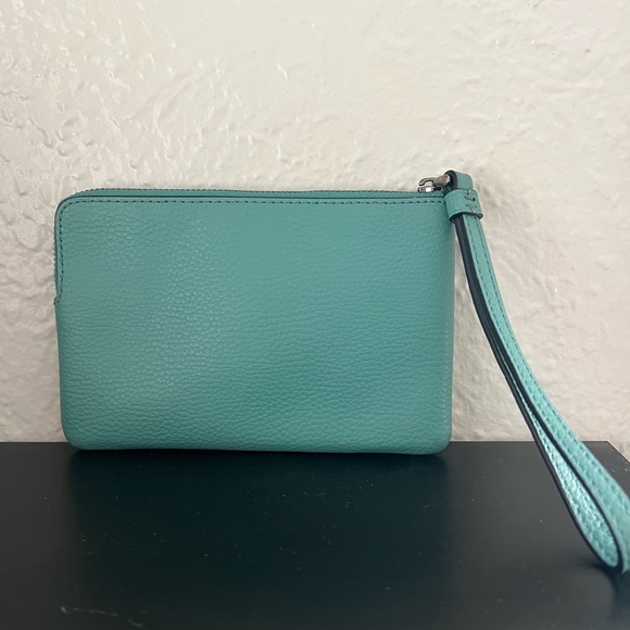 Coach Corner Zip Leather Wristlet Wallet Ice Cream Motif - Picture 7 of 9